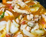 鍋野菜カレー●チキンチーズプレート作り方2写真