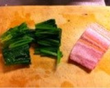 油揚げのはさみ焼き（ほうれん草ベーコン）作り方1写真