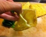 油揚げのはさみ焼き（ほうれん草ベーコン）作り方2写真
