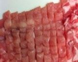玉ねぎ茄子ピーマンと豚肉の細切り炒め。作り方2写真