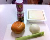 今が旬！柿の豆腐サラダ作り方1写真