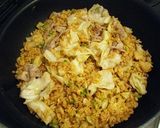 たっぷりキャベツのお好み焼きチャーハン作り方5写真