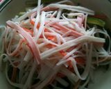 超簡単おつまみ～とびっこときゅうりサラダ作り方3写真