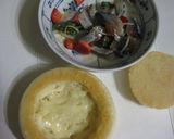 イングリッマフィンに しめ鯖サラダ乗せ作り方4写真