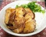 鶏肉照り焼き丼☆大根菜生姜作り方5写真
