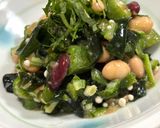 オクラと蒸しサラダ豆の和え物♪作り方5写真