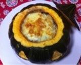 ハロウィンに☆丸ごとかぼちゃグラタン作り方8写真