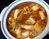 湯豆腐のだし汁でキムチのチーズリゾット作り方2写真