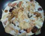 激うま♬三種のきのこと甘栗クリームパスタ作り方4写真