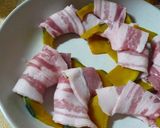 にんにく塩味！かぼちゃの豚バラ巻き作り方4写真