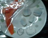 キャラ弁（ビクティニらしきもの）作り方6写真