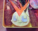 キャラ弁（ビクティニらしきもの）作り方13写真