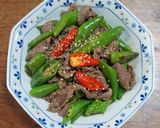 牛肉と甘長唐辛子のオイスター炒め作り方5写真