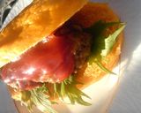 オレンジ色野菜蒸パン　ハンバーグドッグ作り方1写真
