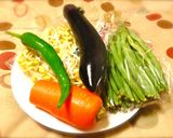 インゲンと豆もやしのガラムマサラ炒め作り方1写真