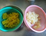 フルーツ缶詰＆チーズのケーキロールサンド作り方1写真