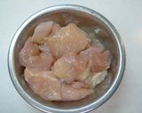 米粉でやわらか❀胸肉の洋風重ね蒸し作り方1写真