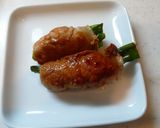 ガッツリ系！豚肉ネギ巻き弁当！作り方4写真