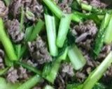 簡単！小松菜と牛肉の炒めもの・オイスター作り方7写真