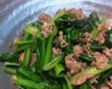簡単！小松菜と牛肉の炒めもの・オイスター作り方11写真