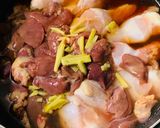 鶏レバーと手羽元の甘辛煮♡ゆで卵入り作り方3写真