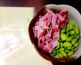 ベーコンと枝豆チーズのおかずフランス作り方1写真