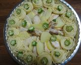 じゃが芋と魚の重ね焼き☆パスタ添え作り方9写真