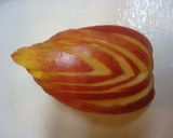 皮まで食べよう♫　リンゴで葉っぱさん作り方3写真