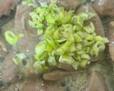 胡麻ネギ塩だれで美味しいスタミナ豚ハツ😋作り方5写真
