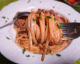 渡り蟹のトマトクリームパスタ作り方8写真