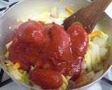 白菜とソーセージのボルシチ風作り方5写真
