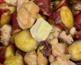さつま芋とやわらか鶏ももの甘辛煮♪作り方7写真