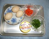 パパの天津飯（カニ玉ごはん）作り方1写真