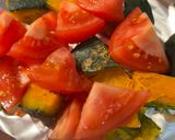 簡単☆おされ!カボチャとトマトの野菜焼き作り方1写真