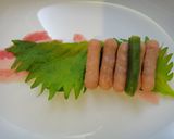 ポークビッツでお花の肉巻き作り方1写真
