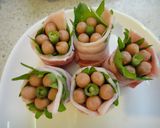 ポークビッツでお花の肉巻き作り方2写真