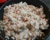 大根葉と豚ひき肉のガーリックチャーハン作り方4写真