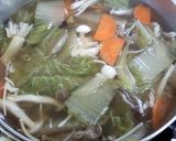 白菜きのこのそうめん入りコンソメスープ作り方2写真