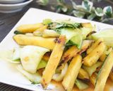 青梗菜とさつま芋のニンニク味噌炒め作り方7写真