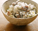 豚と葱と黒胡麻の炊き込みご飯作り方7写真