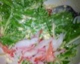 簡単‼水菜とカニカマの白和え風サラダ作り方3写真
