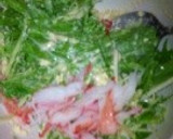 簡単‼水菜とカニカマの白和え風サラダ作り方3写真