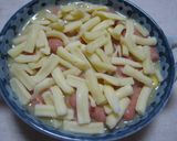 ウインナーとスープの素であちちドリアふ～作り方2写真