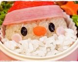 ＊キャラ弁＊　クリスマスに★サンタさん作り方5写真