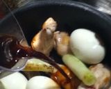 簡単☆手羽元＆玉子のにんにく醤油煮込み作り方3写真