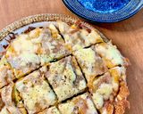 水菜と豚のキムチチーズチヂミ作り方5写真