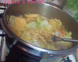 圧力鍋でトロリ＆厚揚げの豆乳味噌鍋作り方3写真