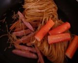 平打ちビーフンでウインナー入り焼うどん風作り方2写真