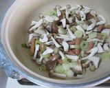 ポークビッツと茸の土鍋ご飯作り方5写真