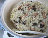 ポークビッツと茸の土鍋ご飯作り方8写真